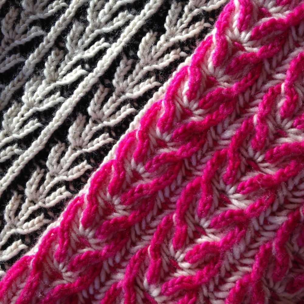 3 color knit scarf pattern