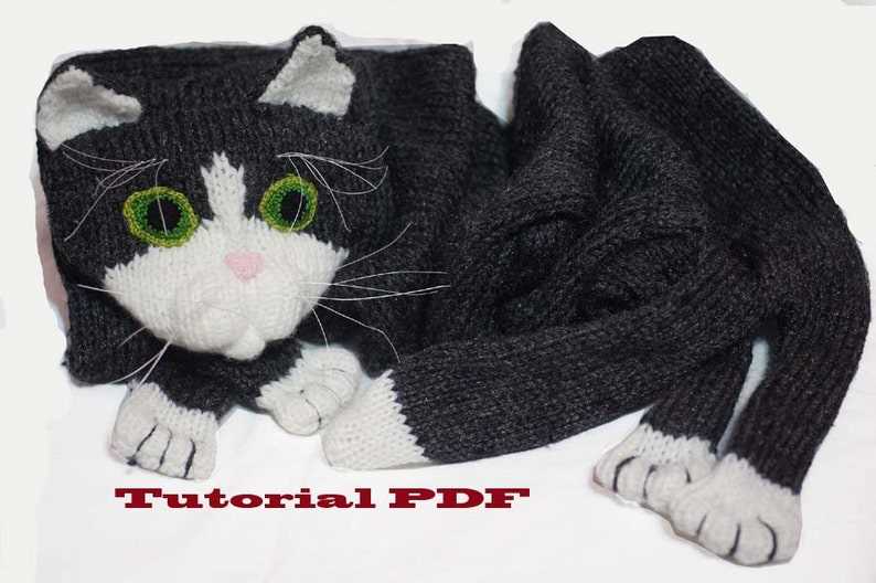 Knitting pattern cat scarf