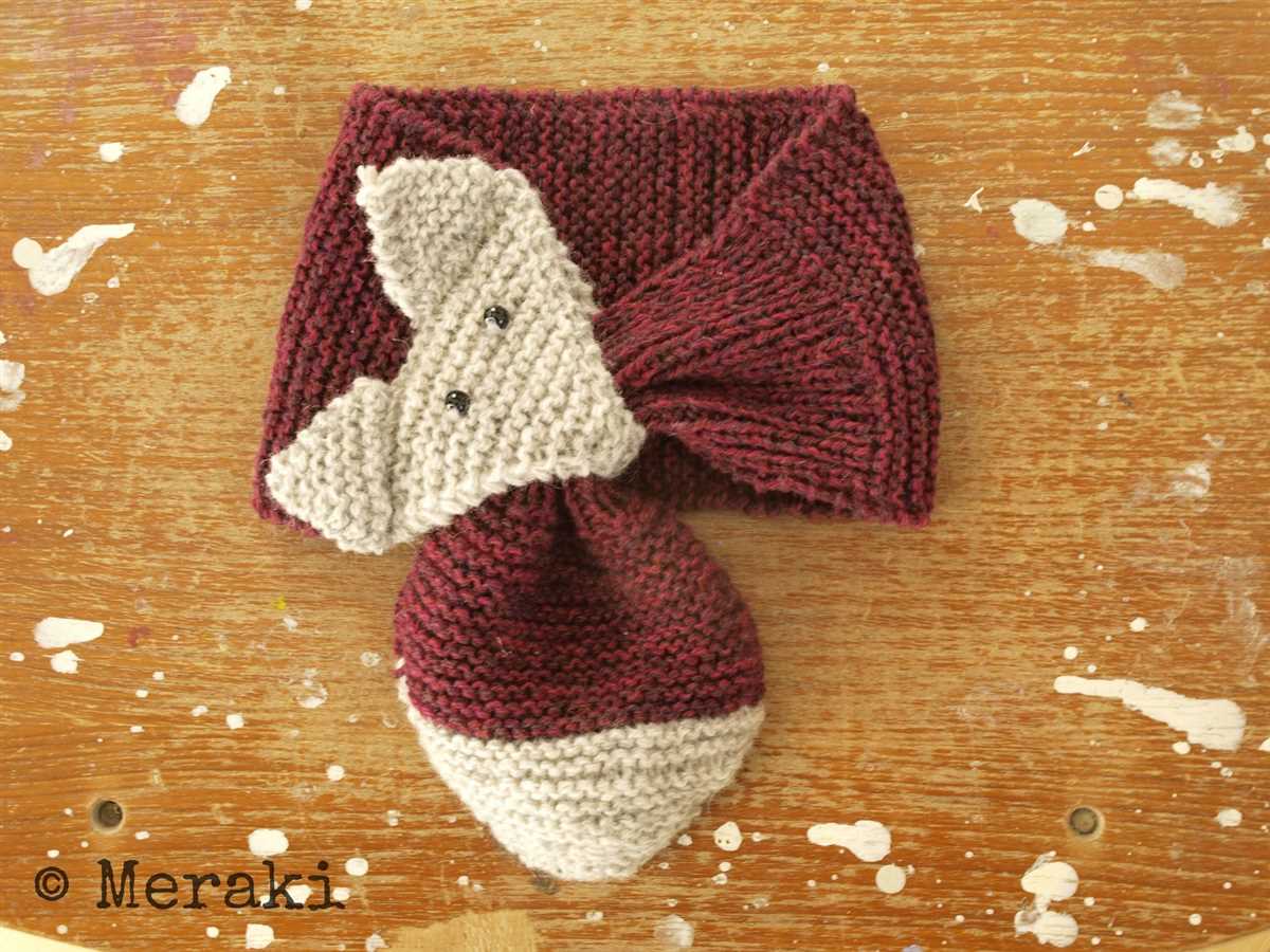 Fox scarf knitting pattern