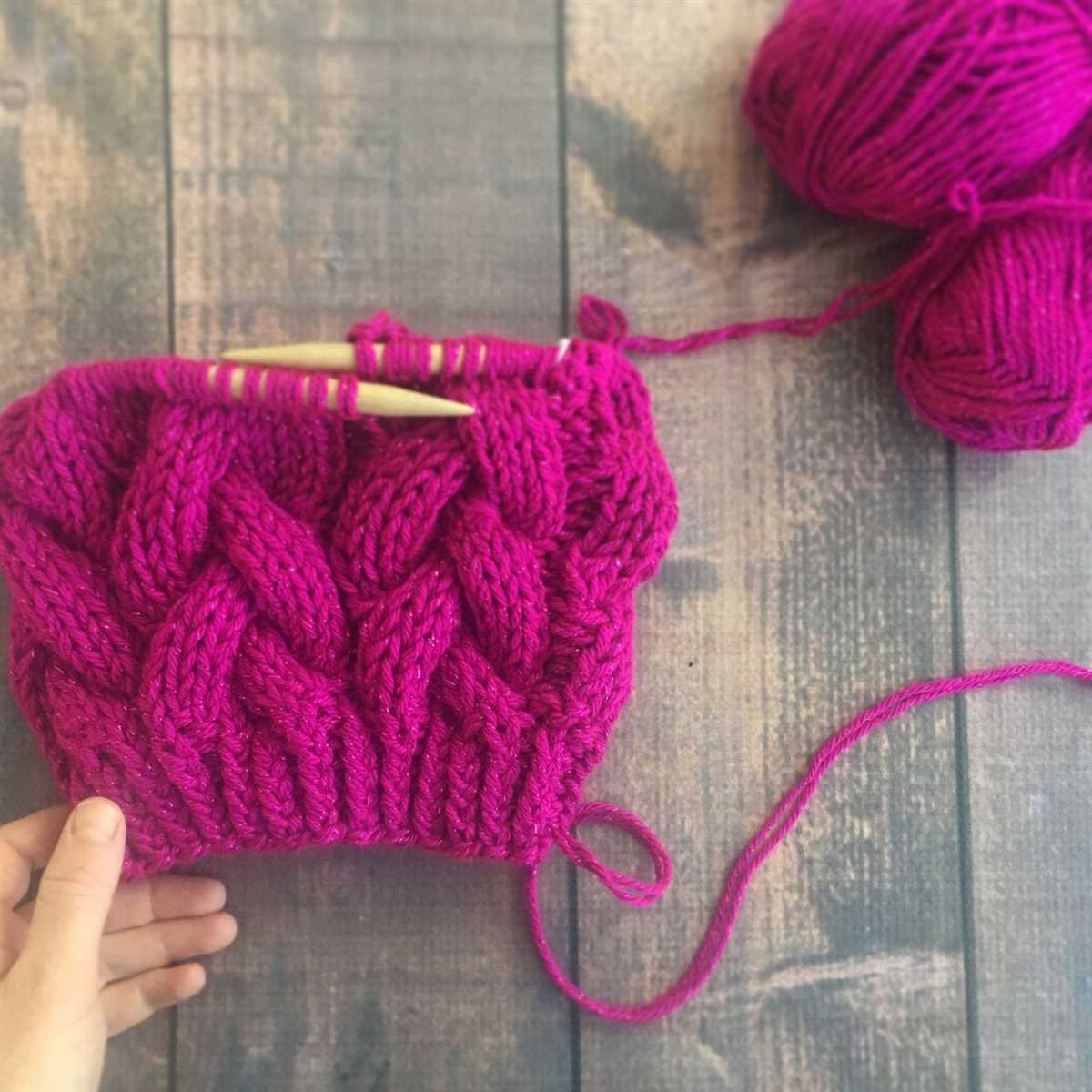 Cable beanie knitting pattern