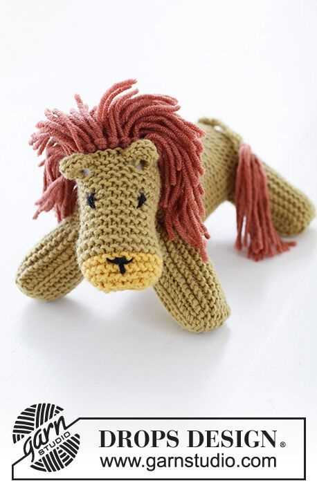 Free knitted lion pattern