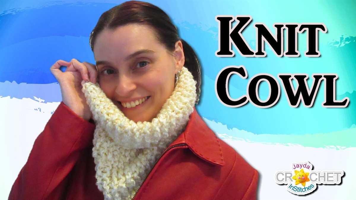 Easy cowl knitting pattern with straight needles
