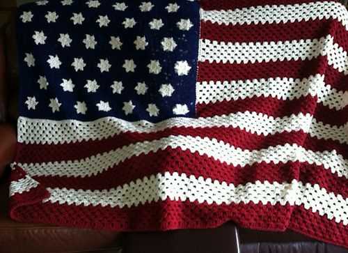 Free american flag blanket knitting pattern