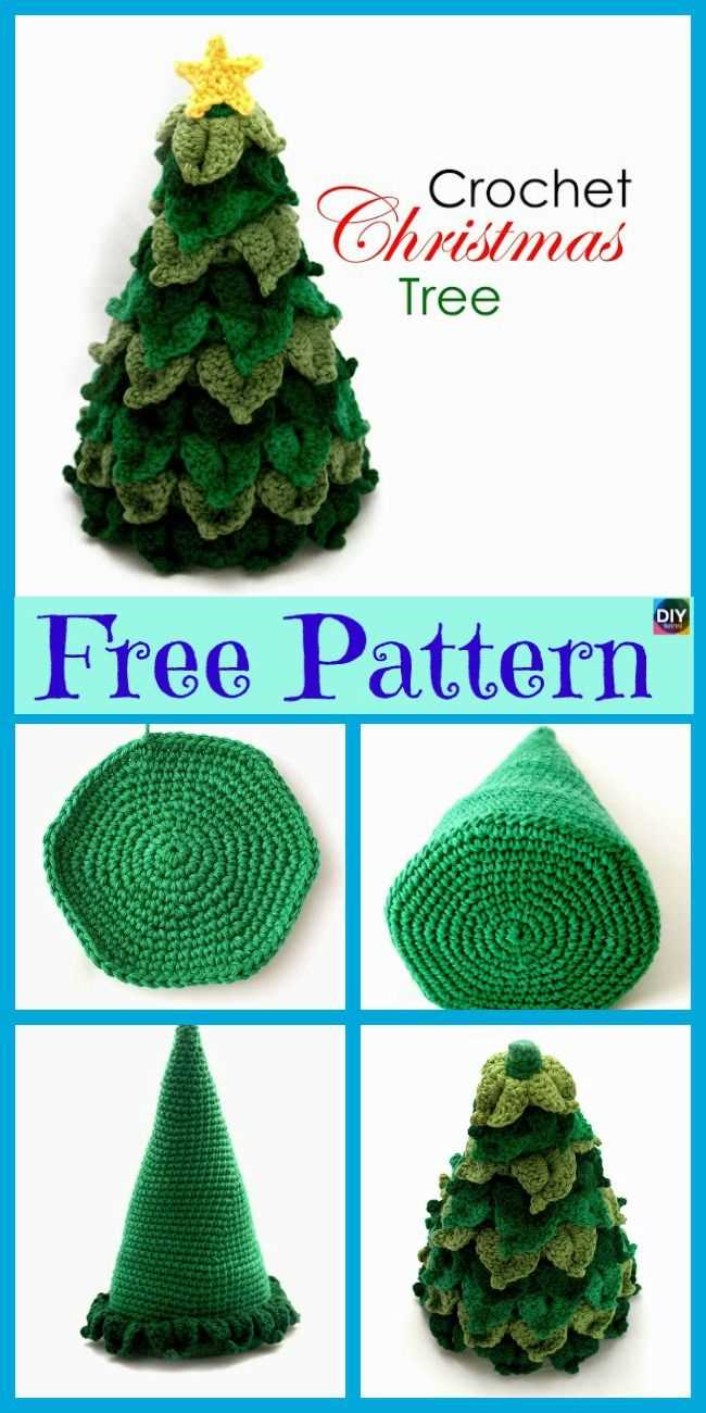 Large knitted christmas tree pattern
