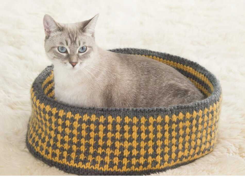 Free cat bed knitting patterns