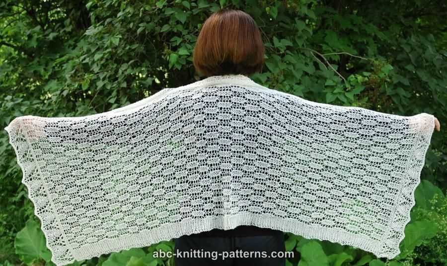 Easy lace shawl knitting pattern free