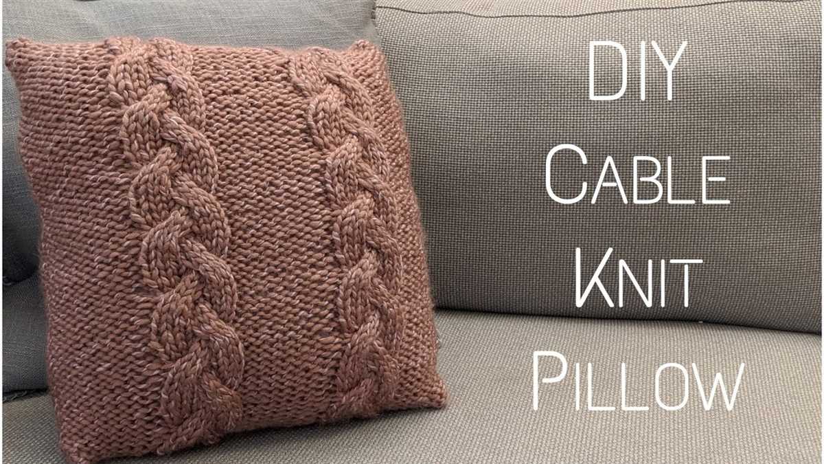 Chunky cable knit pillow pattern
