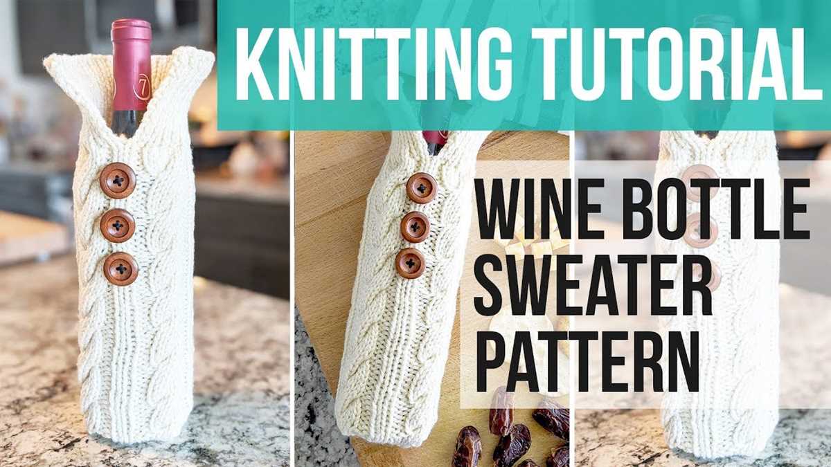 Knitted wine bottle bag pattern
