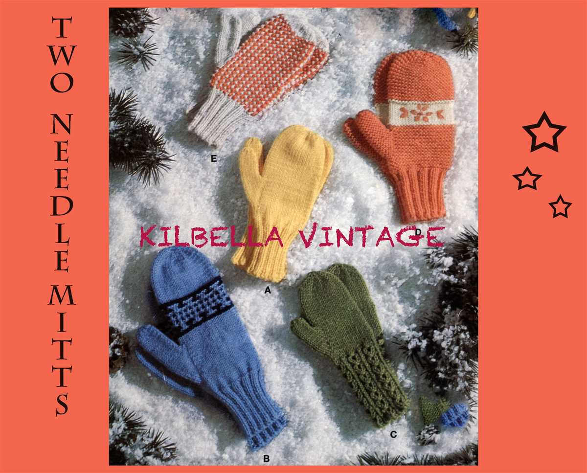 Free 2 needle mitten patterns to knit