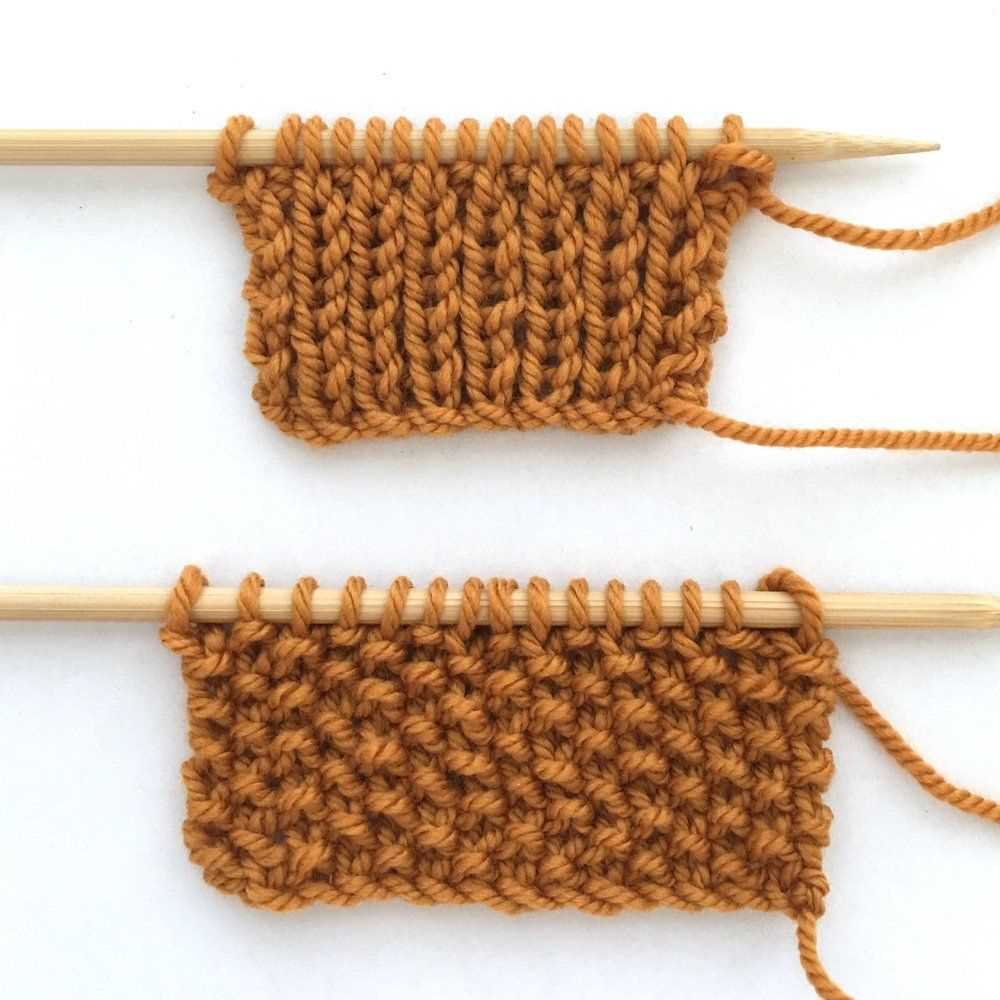 Knit and purl scarf patterns
