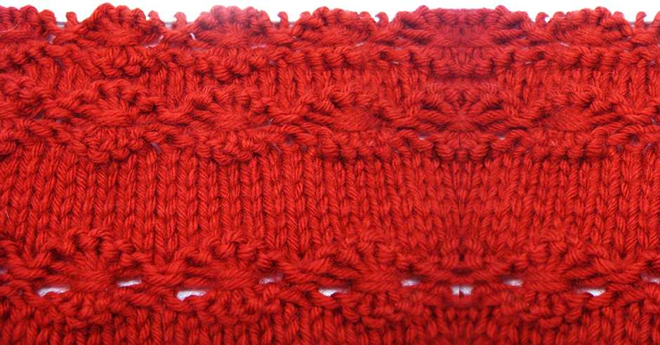 Knit stitch pattern multiple of 5