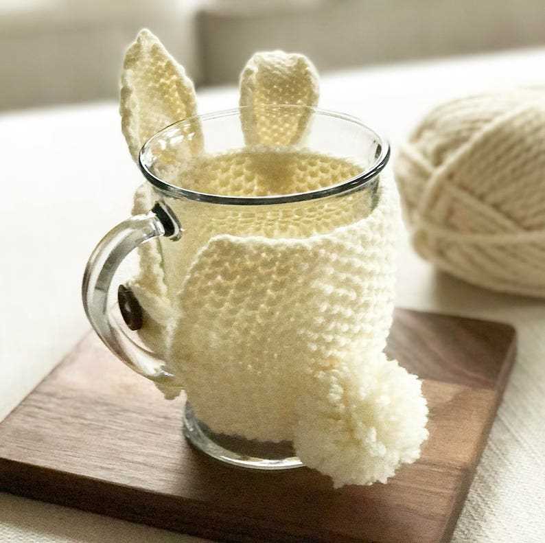 Mug cosy knitting pattern