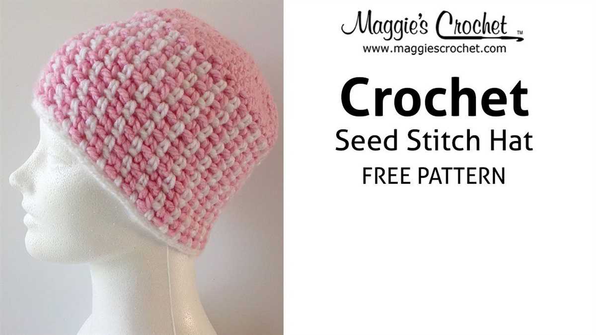 Knitted seed stitch hat pattern