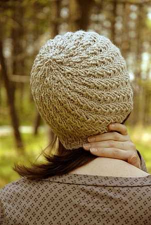 Spiral rib knit hat pattern