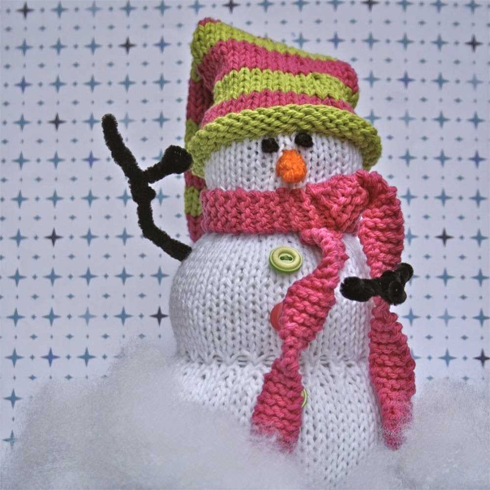 Knitted snowman pattern