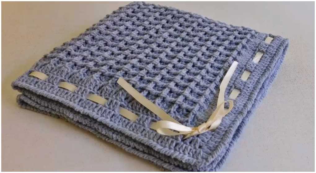 Waffle blanket knitting pattern