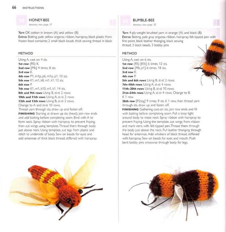 Honey bee knitting pattern
