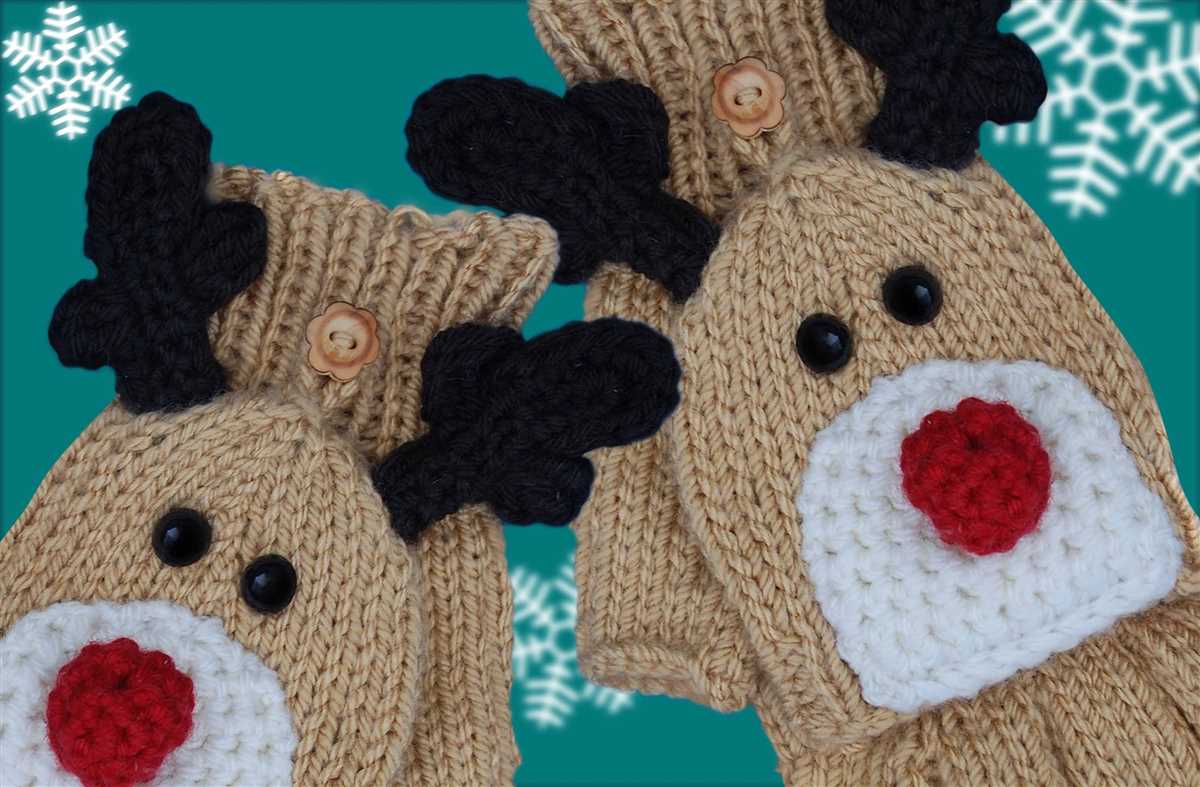 Christmas mittens knitting pattern