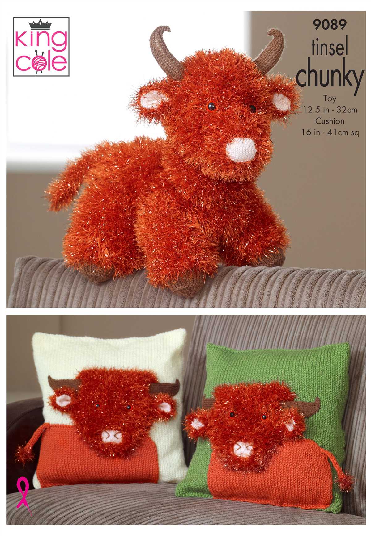 Highland cow chocolate orange cover knitting pattern