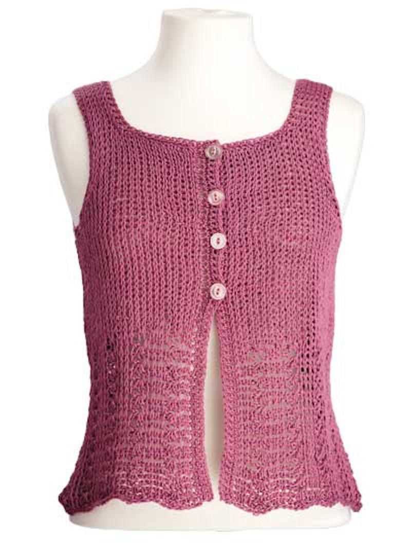 Knitted vest top free pattern