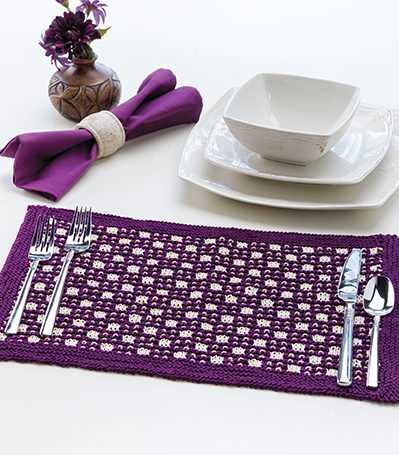 Table mat knitting pattern