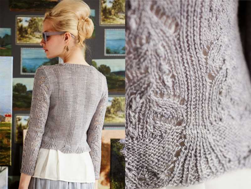 Cropped knit cardigan pattern