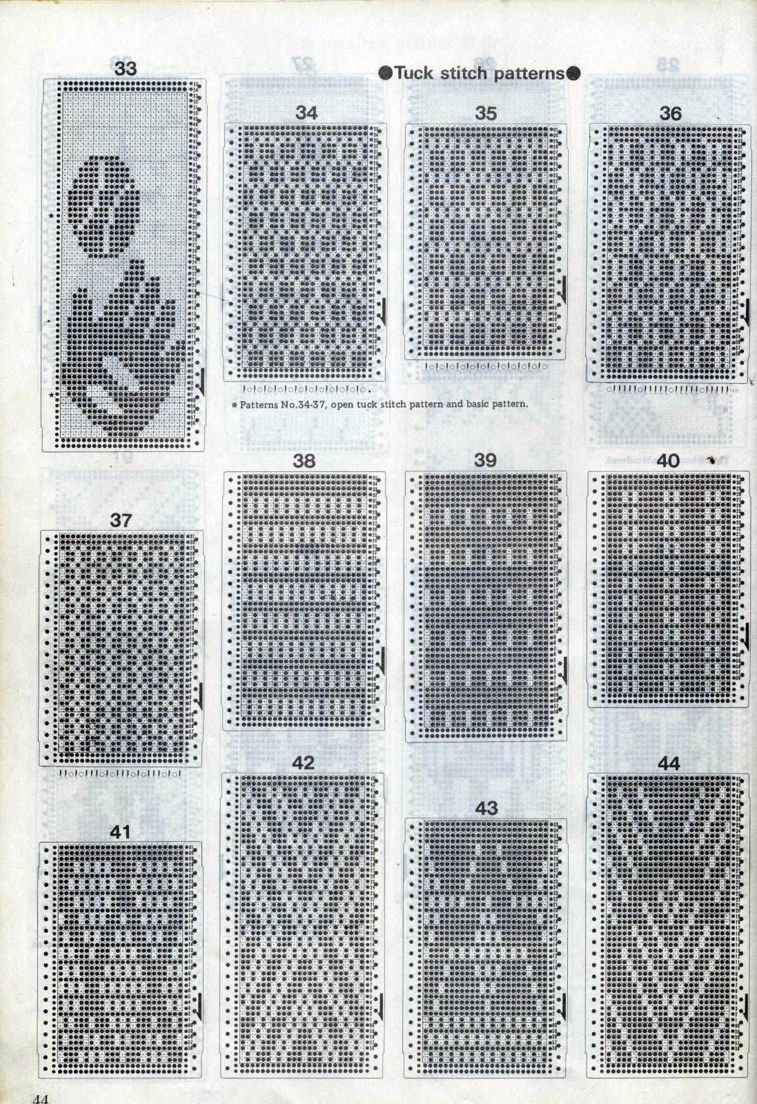 Bulky knitting machine patterns