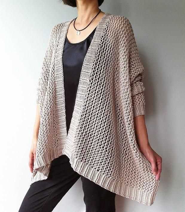 Knitting pattern for oversized cardigan