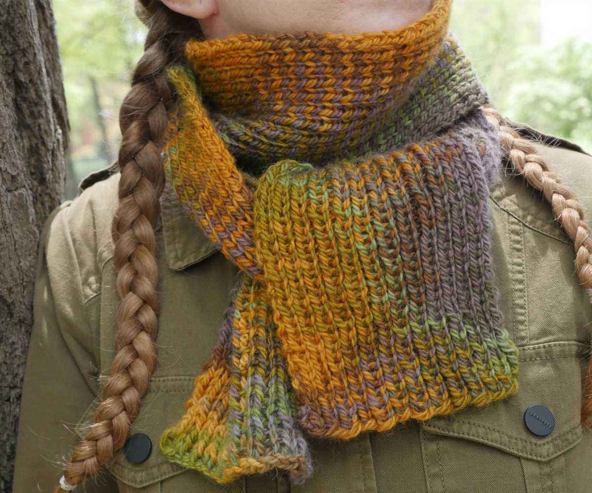 How to knit a patterned scarf