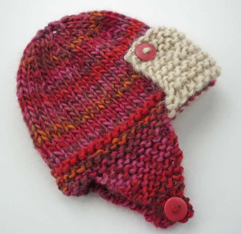 Aviator hat pattern knitting