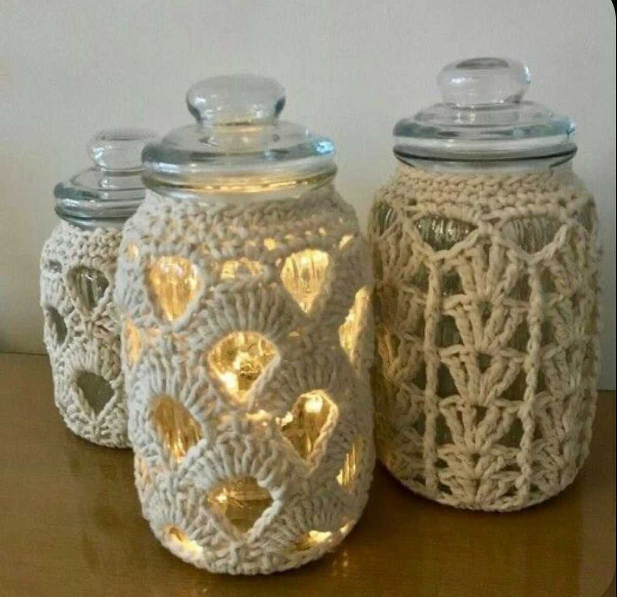 Free knitting pattern mason jar cozy