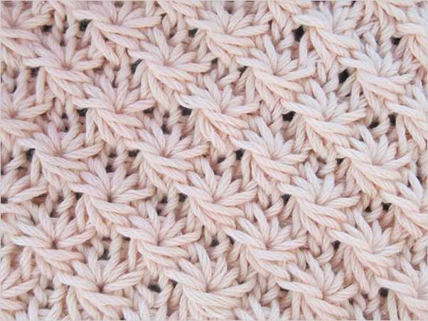 Flower stitch knitting pattern