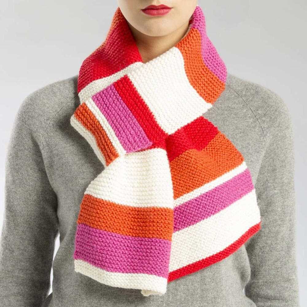 Candy cane scarf knit pattern