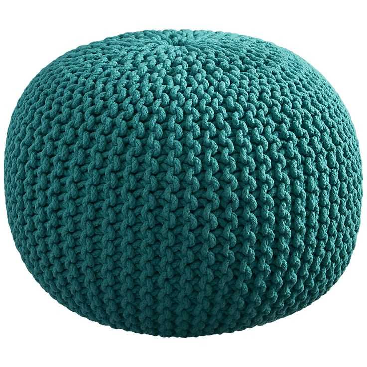 Free chunky knit pouf pattern