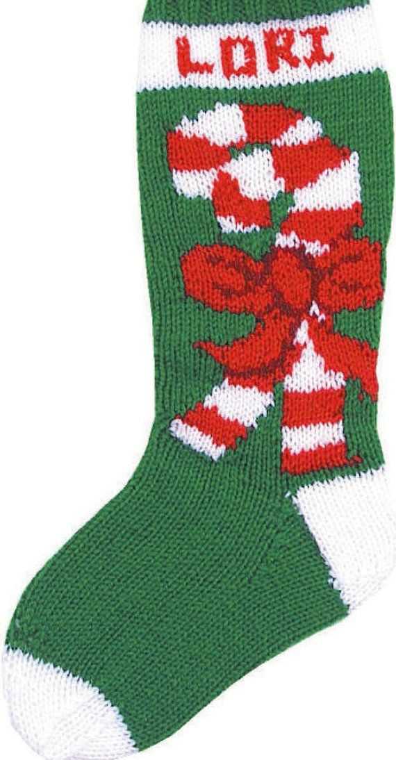 Machine knit christmas stocking pattern