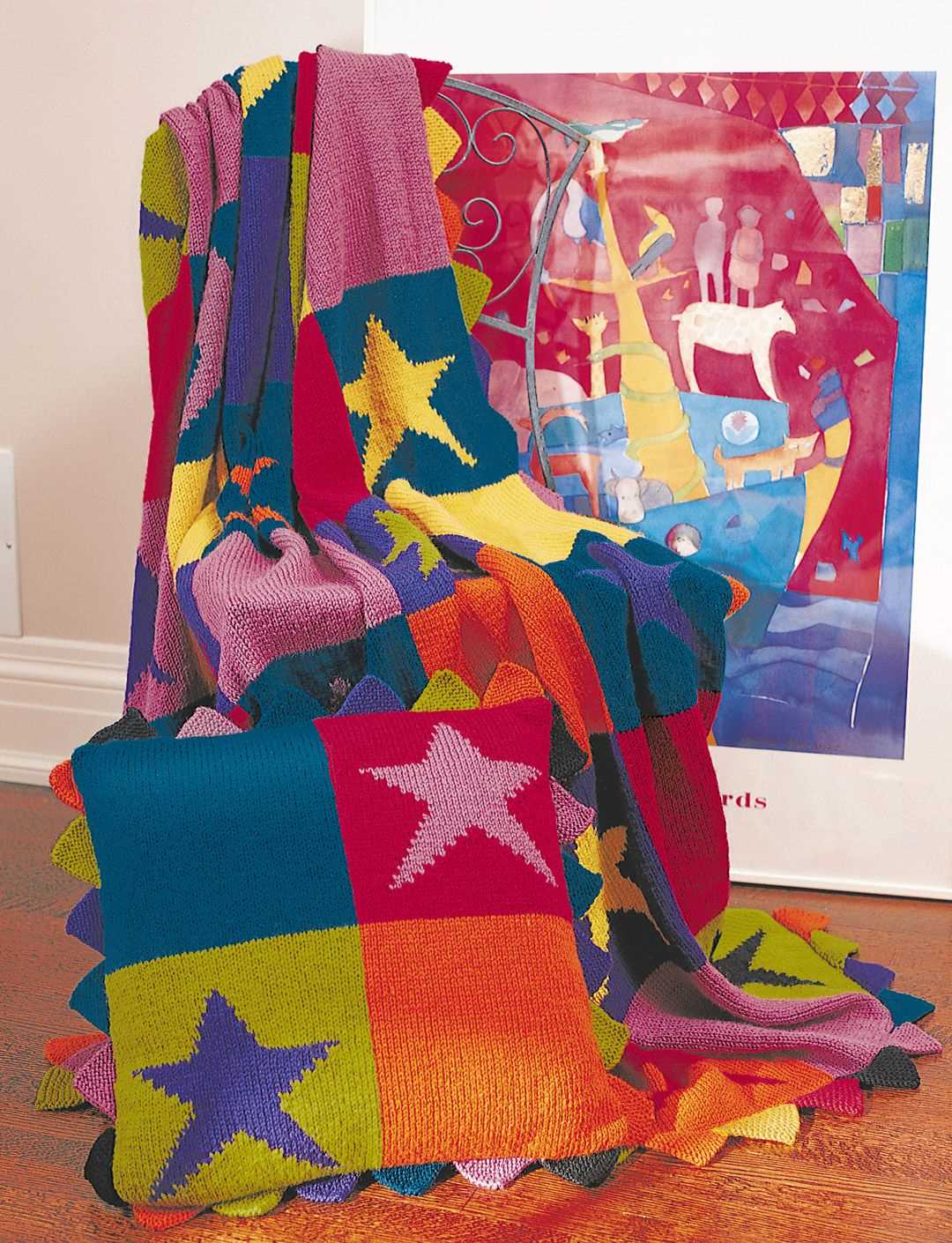 Dinosaur blanket knitting pattern