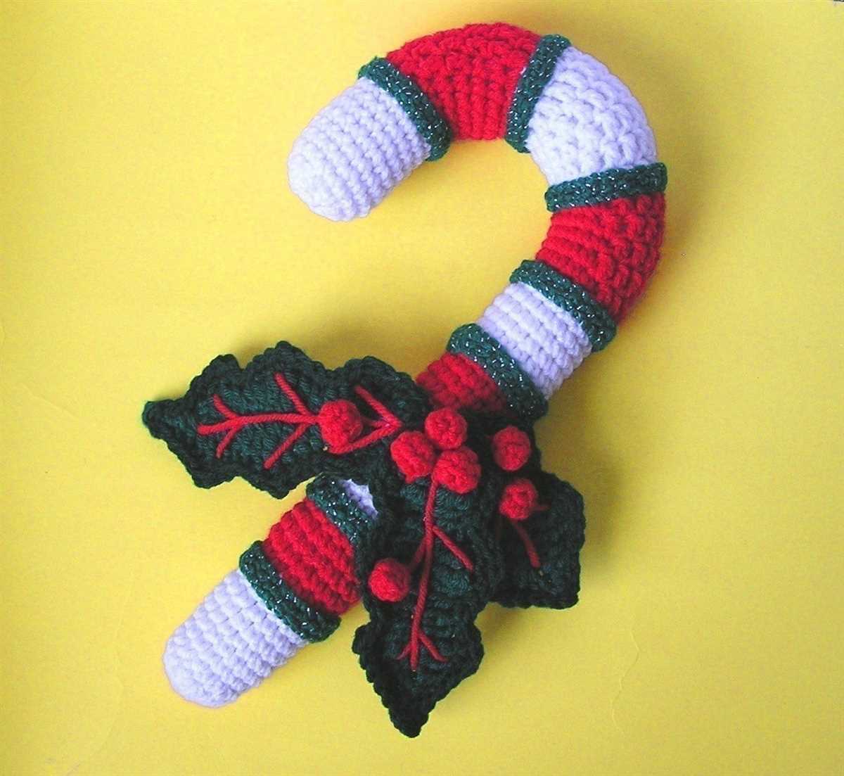 Knit candy cane pattern