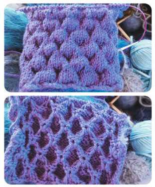 Bubble knit stitch pattern