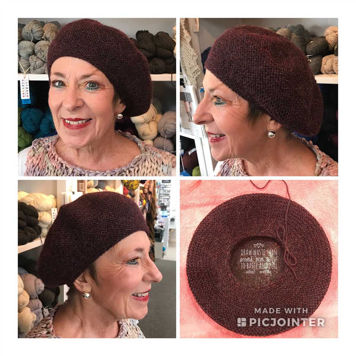 Beret beanie knitting pattern