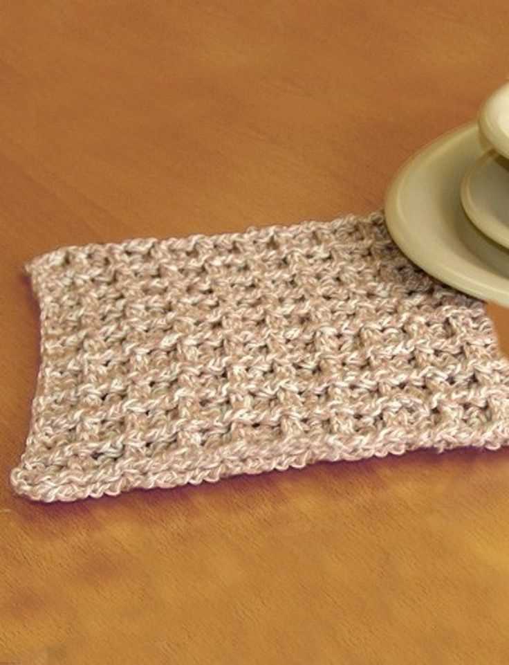 Peaches and cream knitted dishcloth pattern