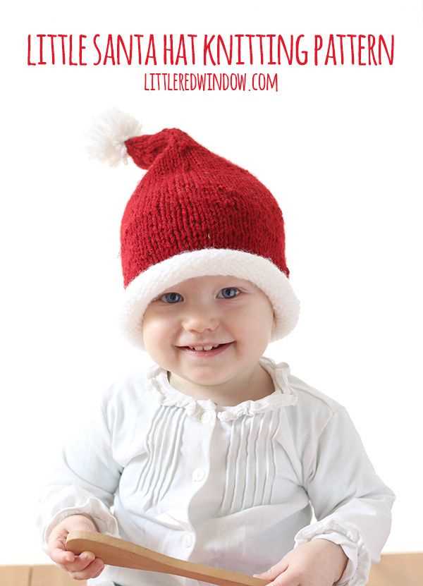 Knitting pattern for small santa hat