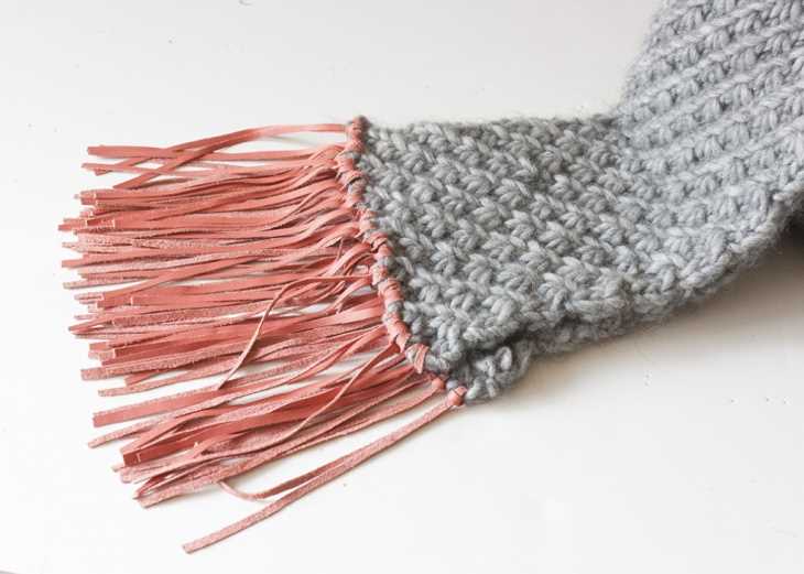 Fringe scarf knitting pattern