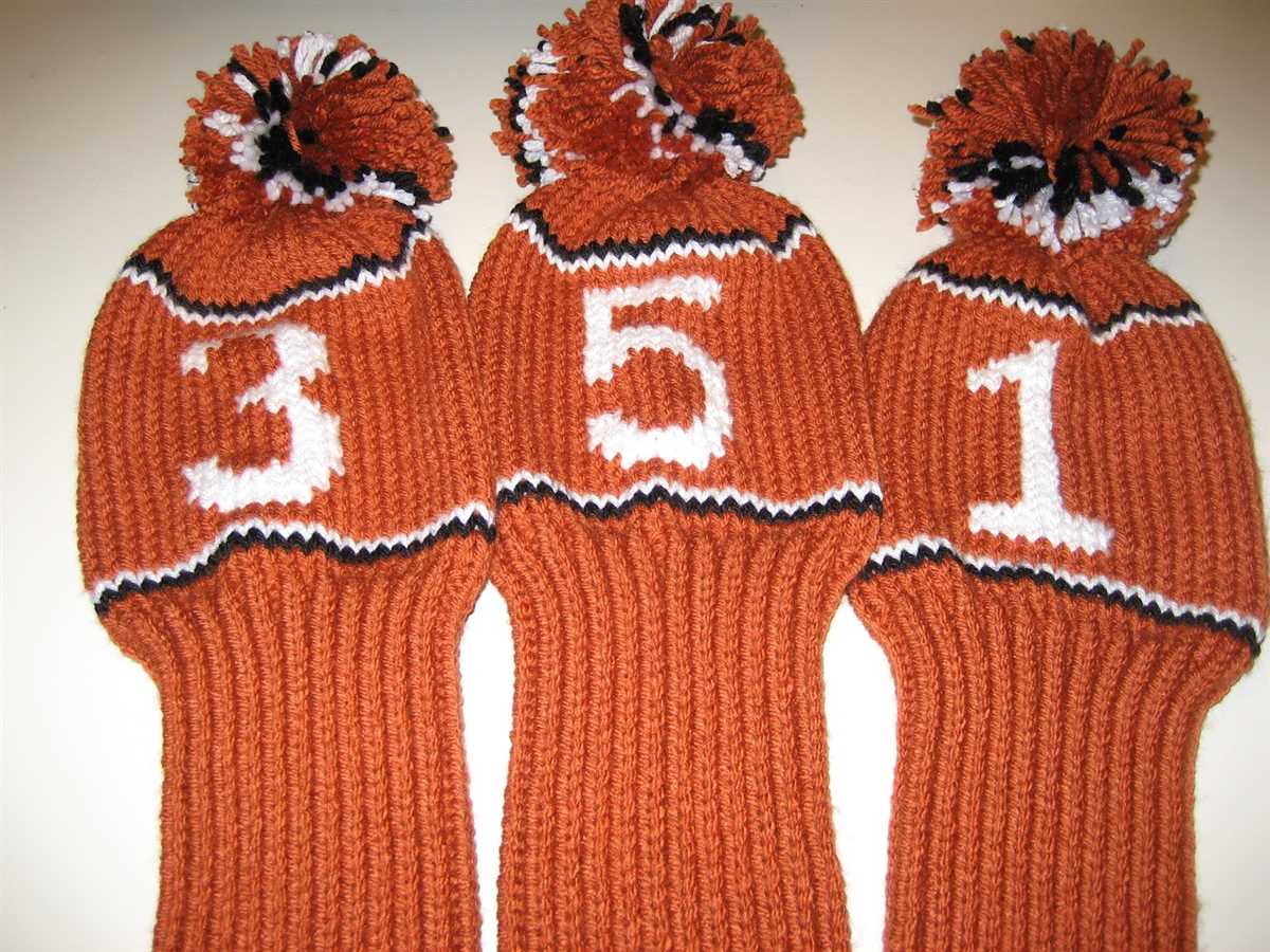 Knitting pattern for golf club covers
