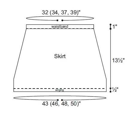 A line knit skirt pattern
