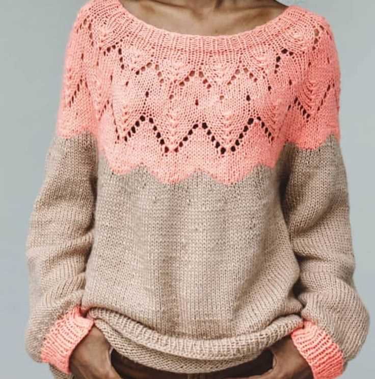 Colorblock sweater knitting pattern