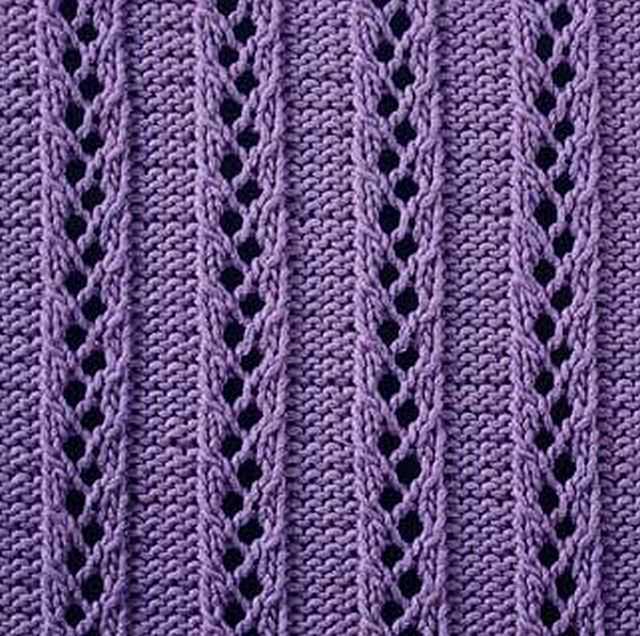 Knitted stitches patterns