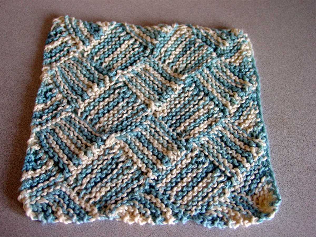 Entrelac scarf knitting pattern