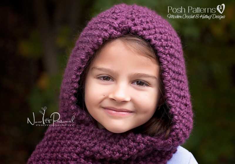 Easy hooded cowl knitting pattern