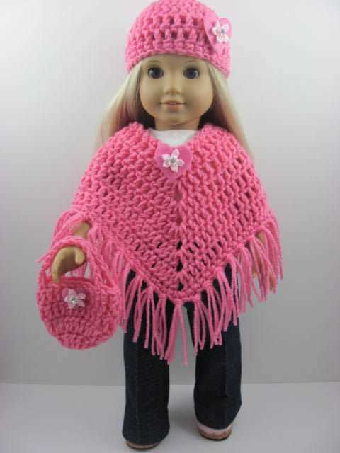 Free doll poncho knitting pattern