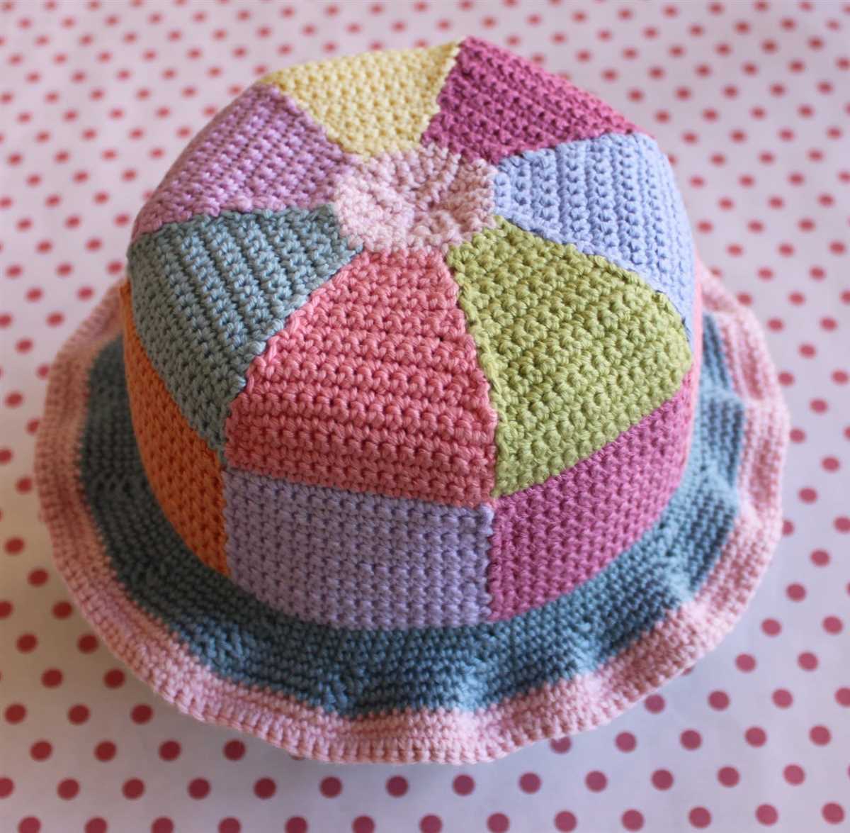 Polka dot knit hat pattern